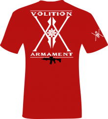 Volition Armament red t-shirt