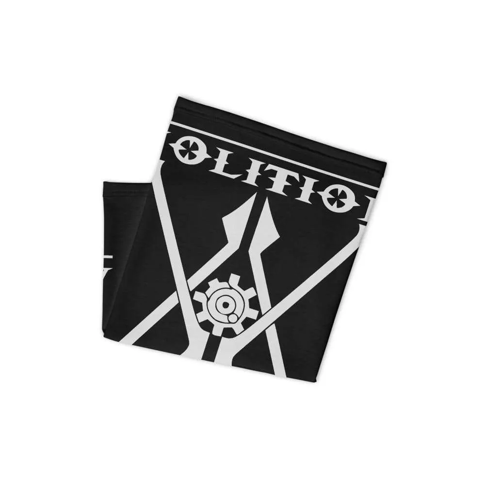 Volition Armament neck gaiter | face shield | Volition Armament VA black folded