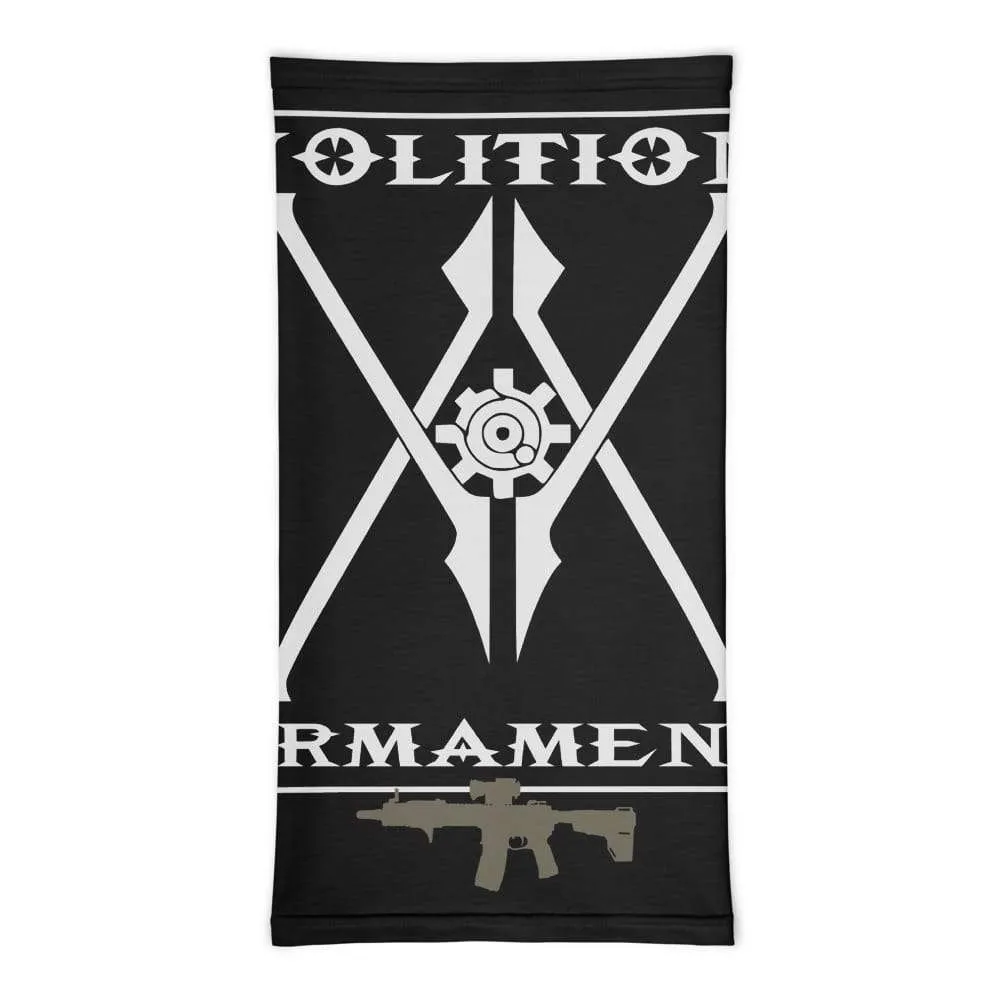 Volition Armament neck gaiter | face shield | Volition Armament VA black front