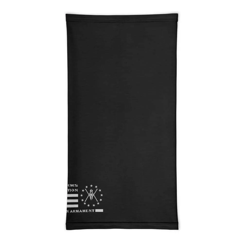 Volition Armament neck gaiter | face shield | Volition Armament VA flag black front