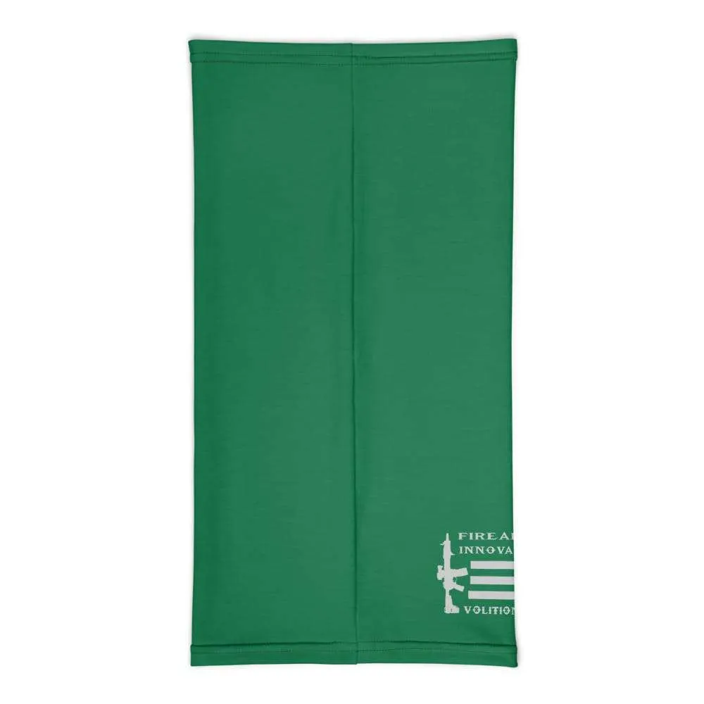 Volition Armament neck gaiter | face shield | Volition Armament VA flag green back