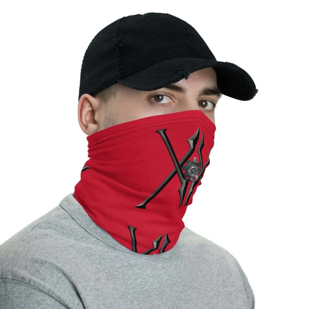Volition Armament neck gaiter | face shield | Volition Armament VA logo red R