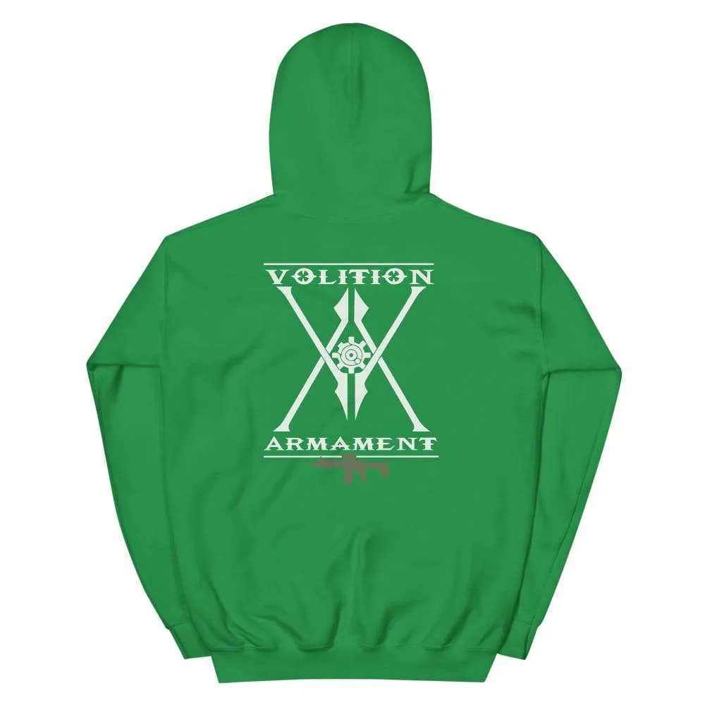 Volition Armament Warrior Hoodie | Volition Armament warrior hoodie green back