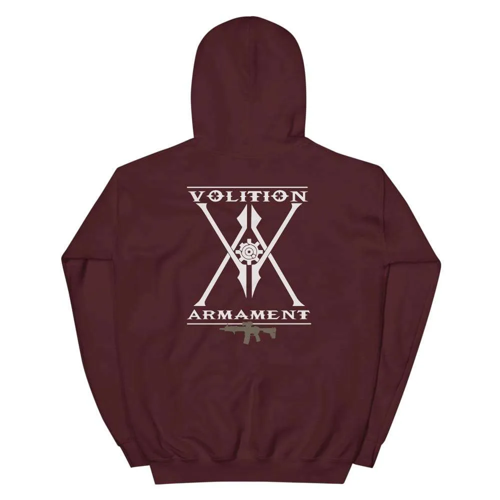 Volition Armament Warrior Hoodie | Volition Armament warrior hoodie maroon back