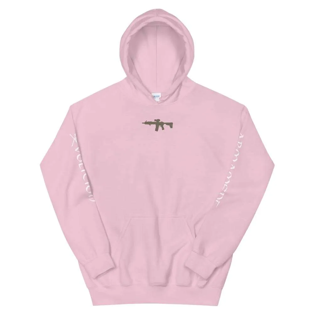 Volition Armament Warrior Hoodie | Volition Armament warrior hoodie pink front