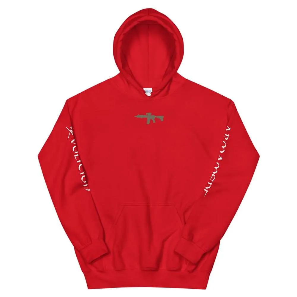 Volition Armament Warrior Hoodie | Volition Armament warrior hoodie red front