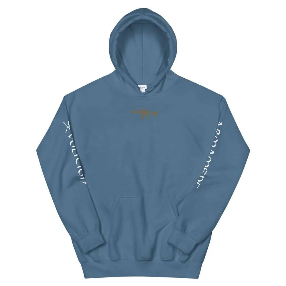 Volition Armament Warrior Hoodie | Volition Armament warrior hoodie steel blue front