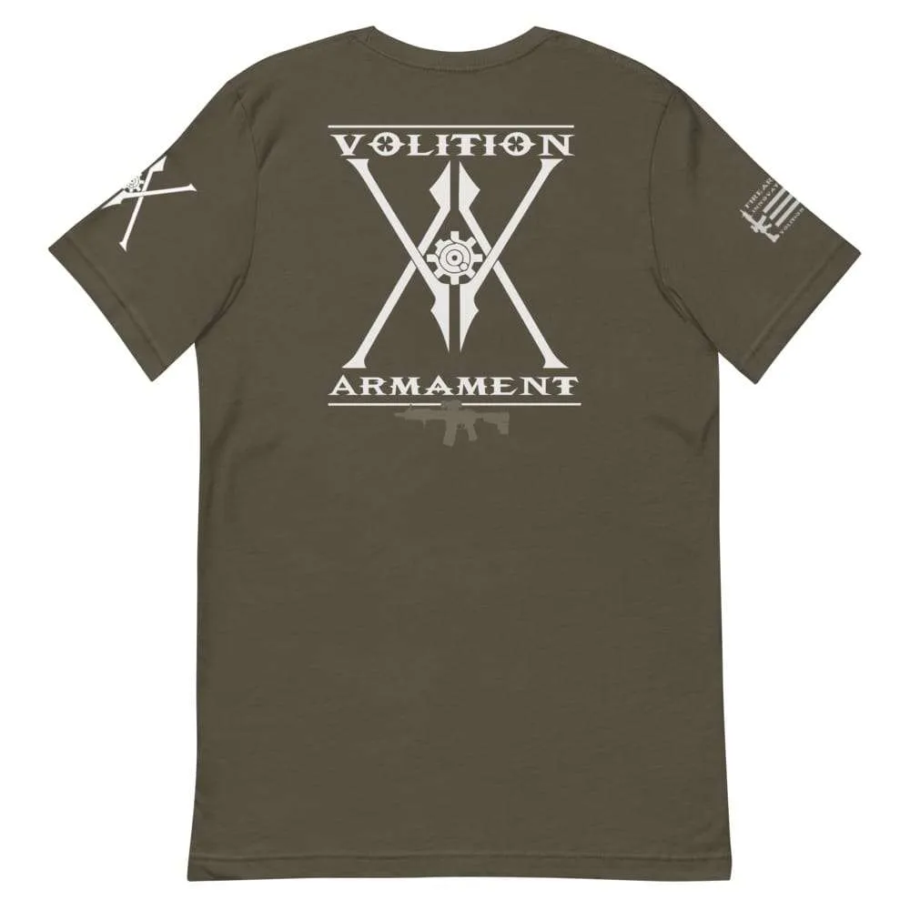 Volition Armament Professional T-Shirt | Volition Armament VA pro army back