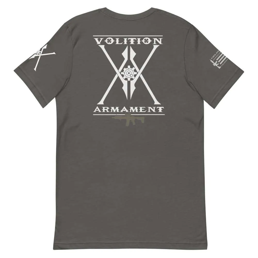 Volition Armament Professional T-Shirt | Volition Armament VA pro asphalt back