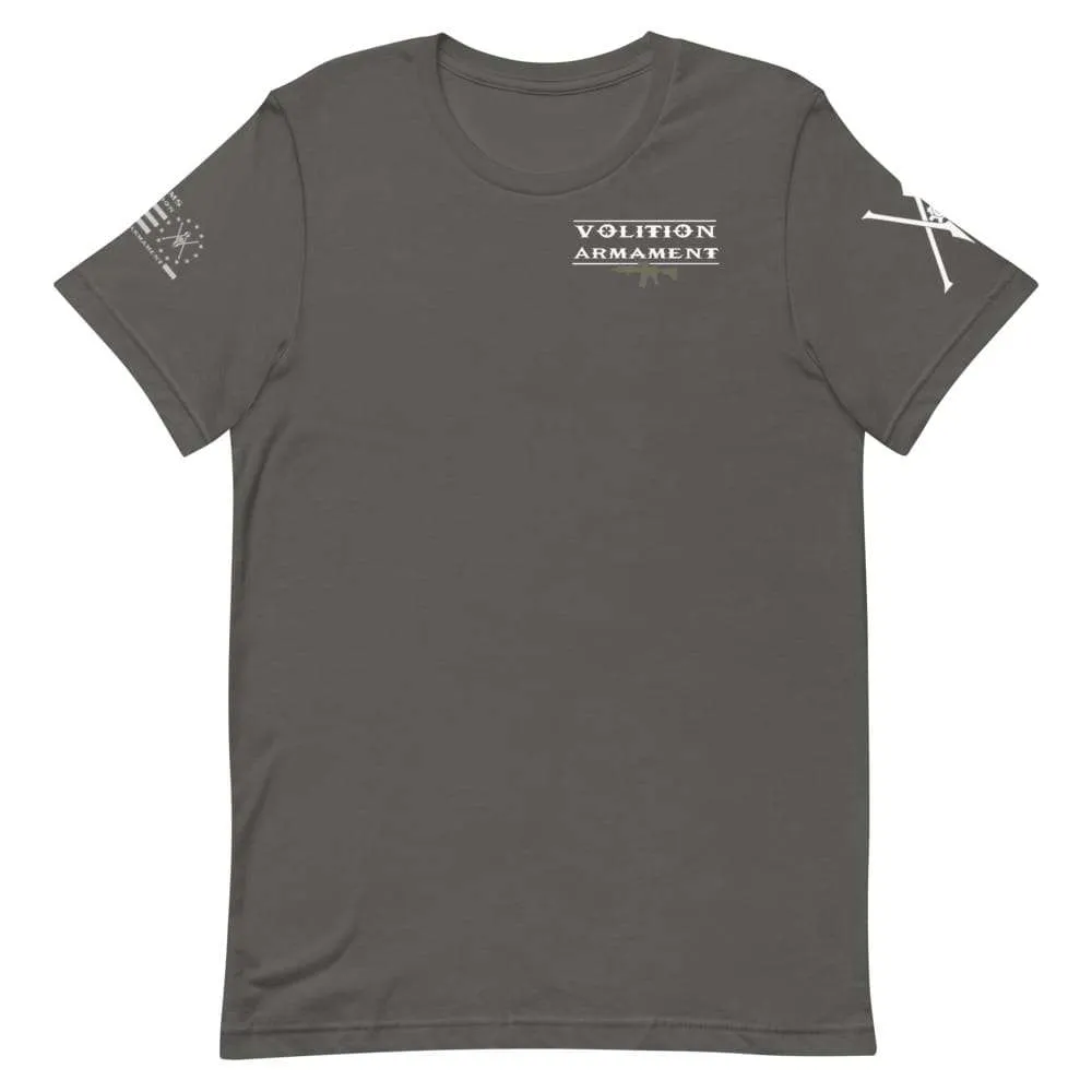 Volition Armament Professional T-Shirt | Volition Armament VA pro asphalt front
