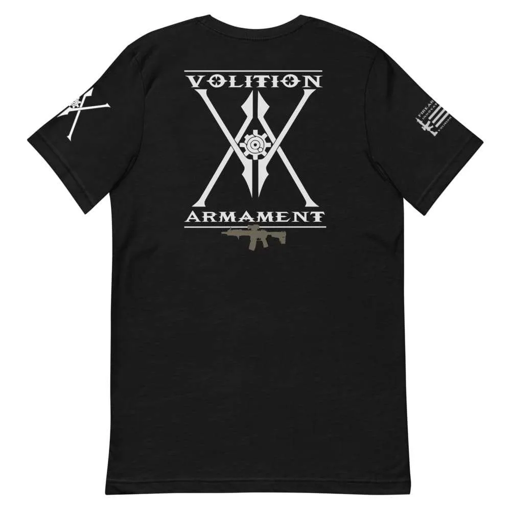 Volition Armament Professional T-Shirt | Volition Armament VA pro black back