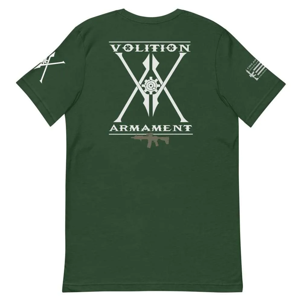 Volition Armament Professional T-Shirt | Volition Armament VA pro forest back