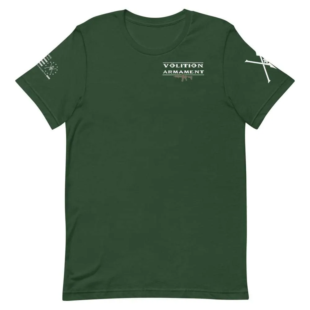 Volition Armament Professional T-Shirt | Volition Armament VA pro forest front