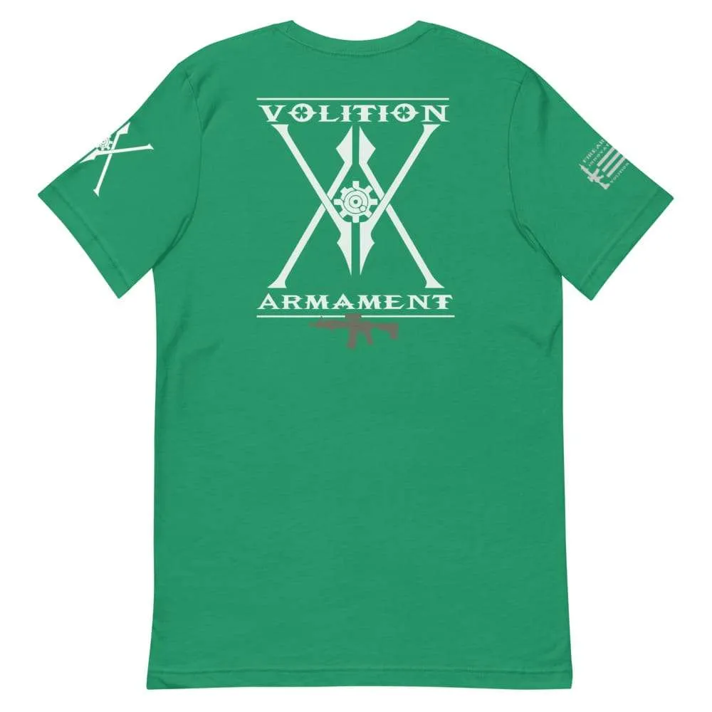 Volition Armament Professional T-Shirt | Volition Armament VA pro kelly back