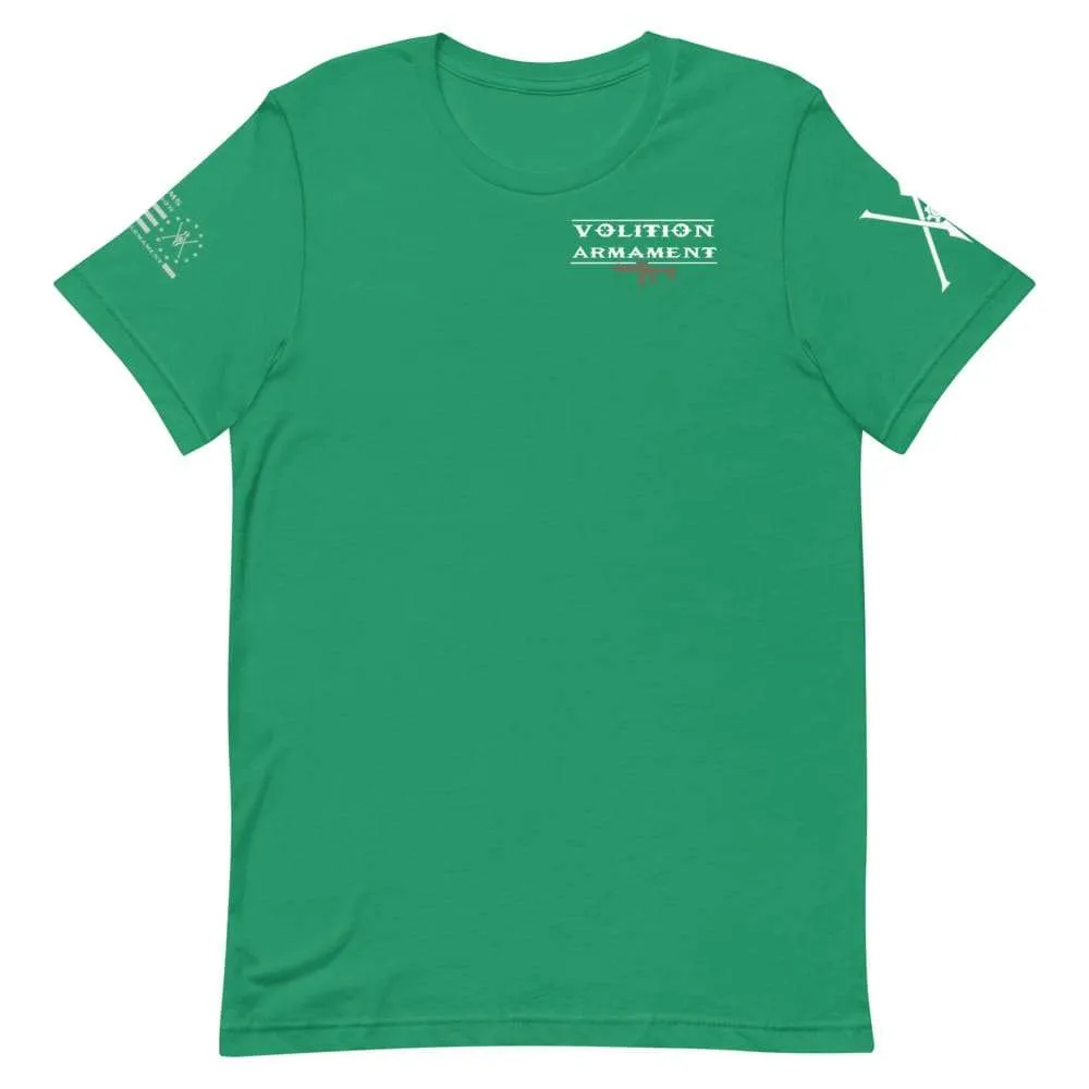 Volition Armament Professional T-Shirt | Volition Armament VA pro kelly front