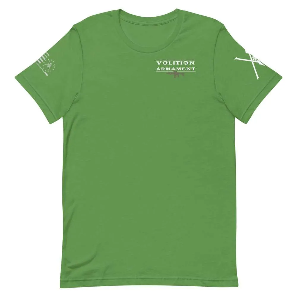 Volition Armament Professional T-Shirt | Volition Armament VA pro leaf front