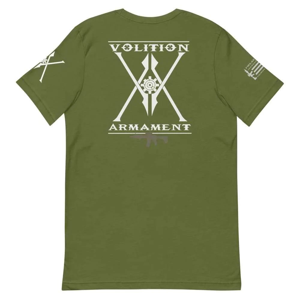 Volition Armament Professional T-Shirt | Volition Armament VA pro olive back