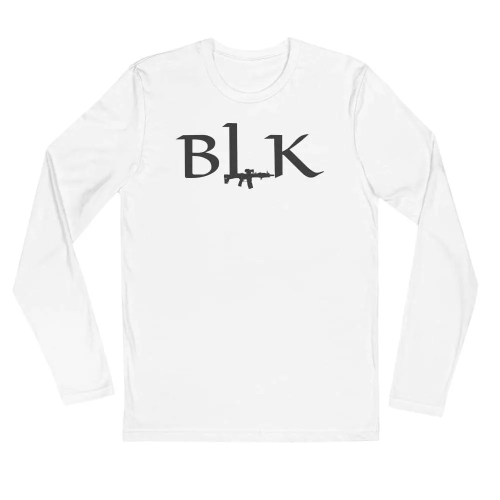 .300 BLK LS (fitted) | Volition Armament mens fitted long sleeve shirt white 600b2c9cb5565