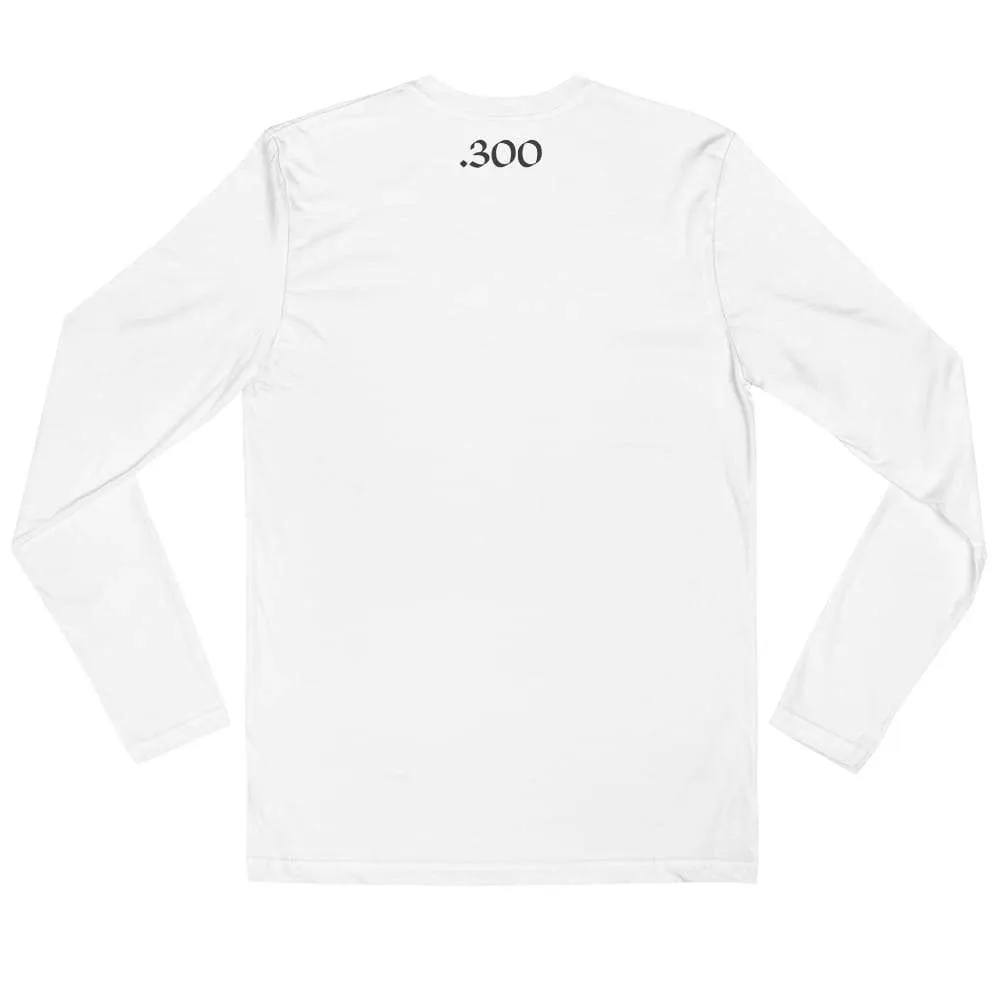 .300 BLK LS (fitted) | Volition Armament mens fitted long sleeve shirt white 600b2c9cb5a18