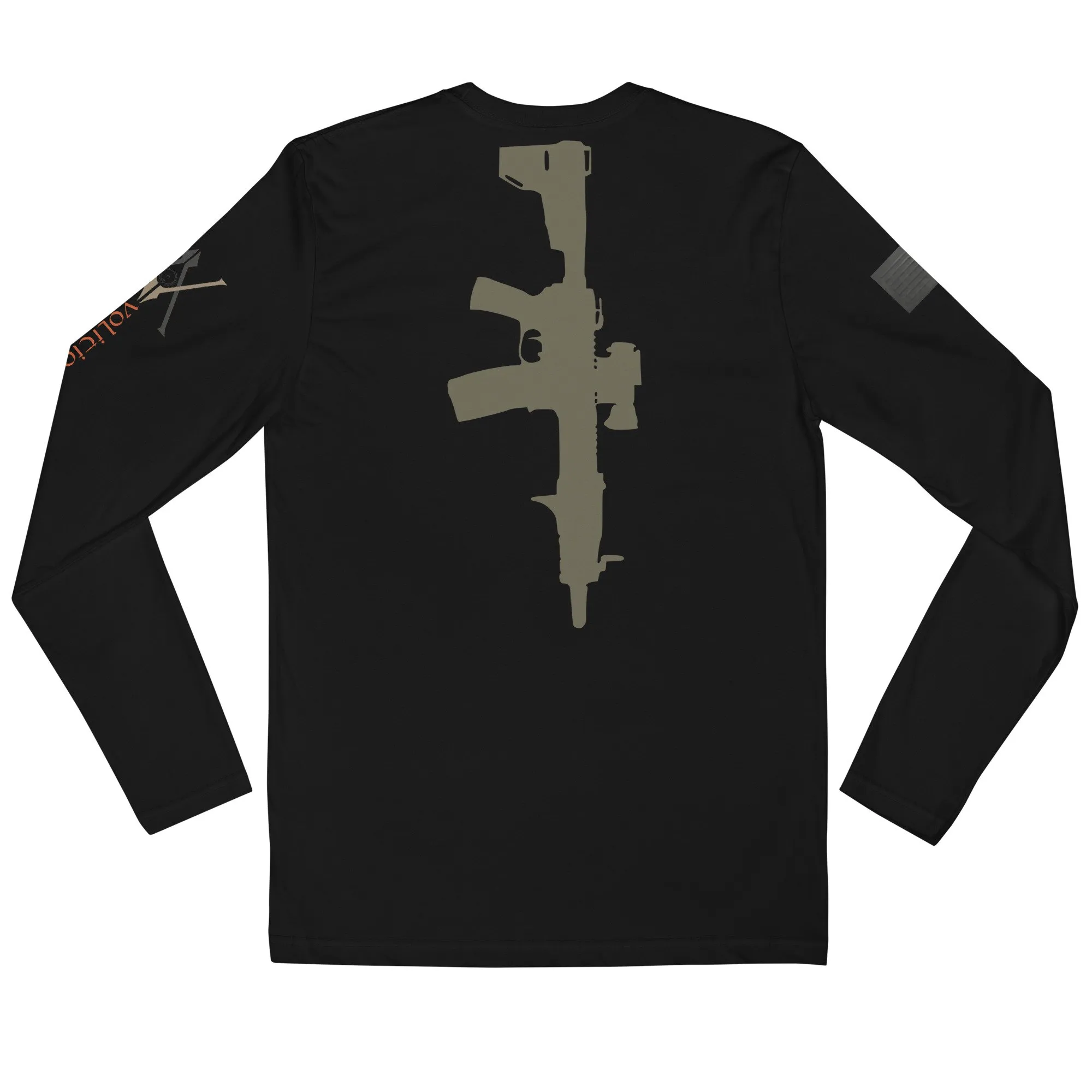 Volition Armament Long-Sleeve | Volition Armament mens fitted long sleeve shirt black back 6972fe865d830 scaled
