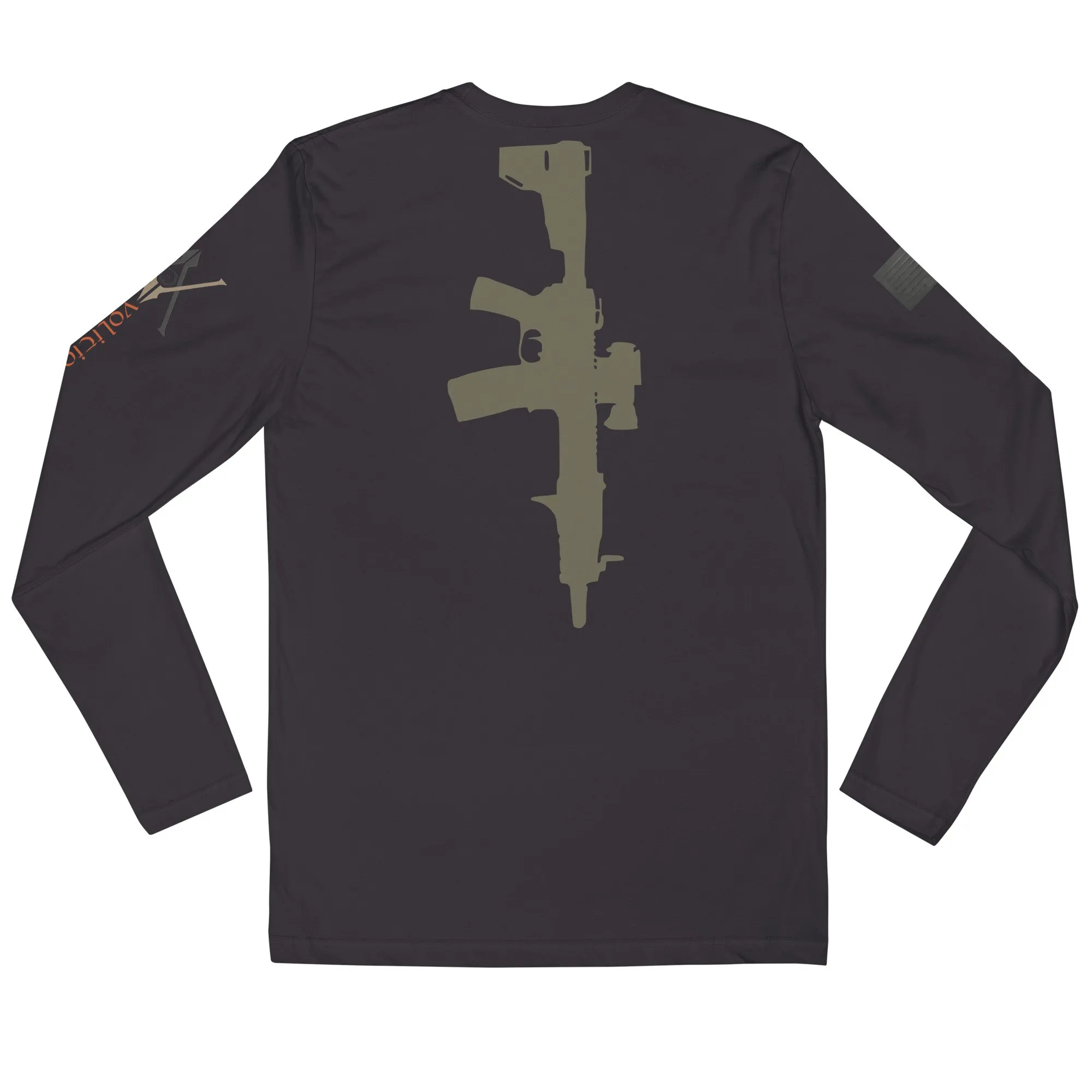 Volition Armament Long-Sleeve | Volition Armament mens fitted long sleeve shirt heavy metal back 6972fedd7b394 scaled
