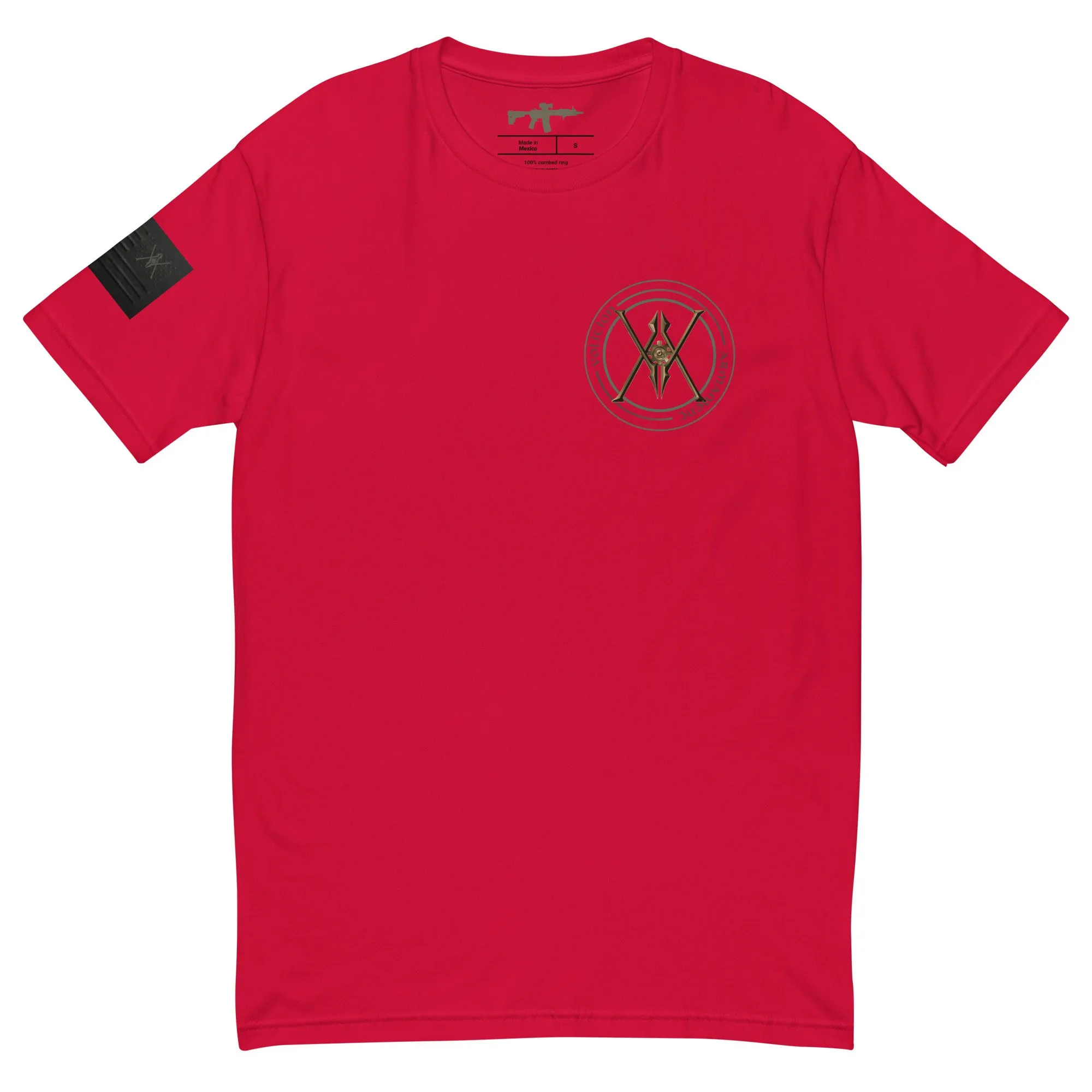 Spinal Tap | Volition Armament mens fitted t shirt red front 696bf795851a0 scaled
