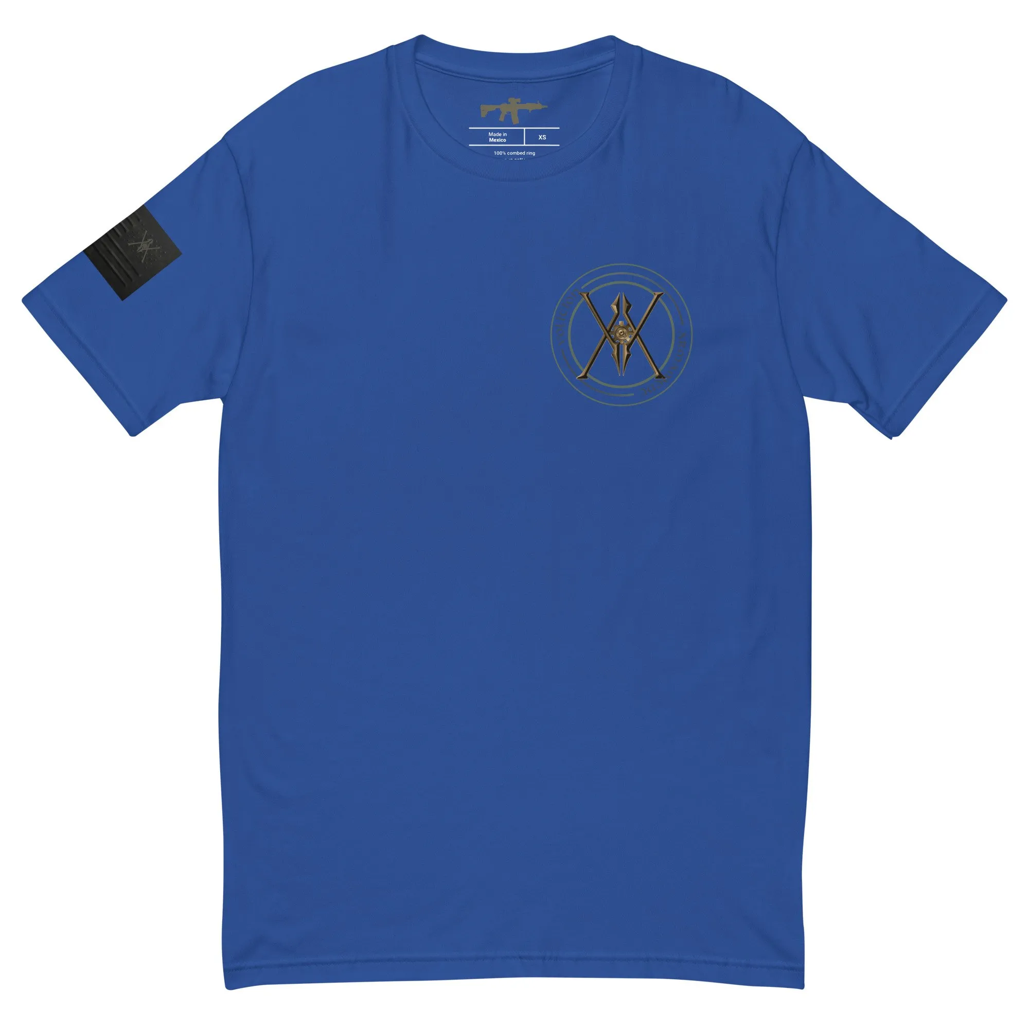 Spinal Tap | Volition Armament mens fitted t shirt royal blue front 696bf7958ae87 scaled