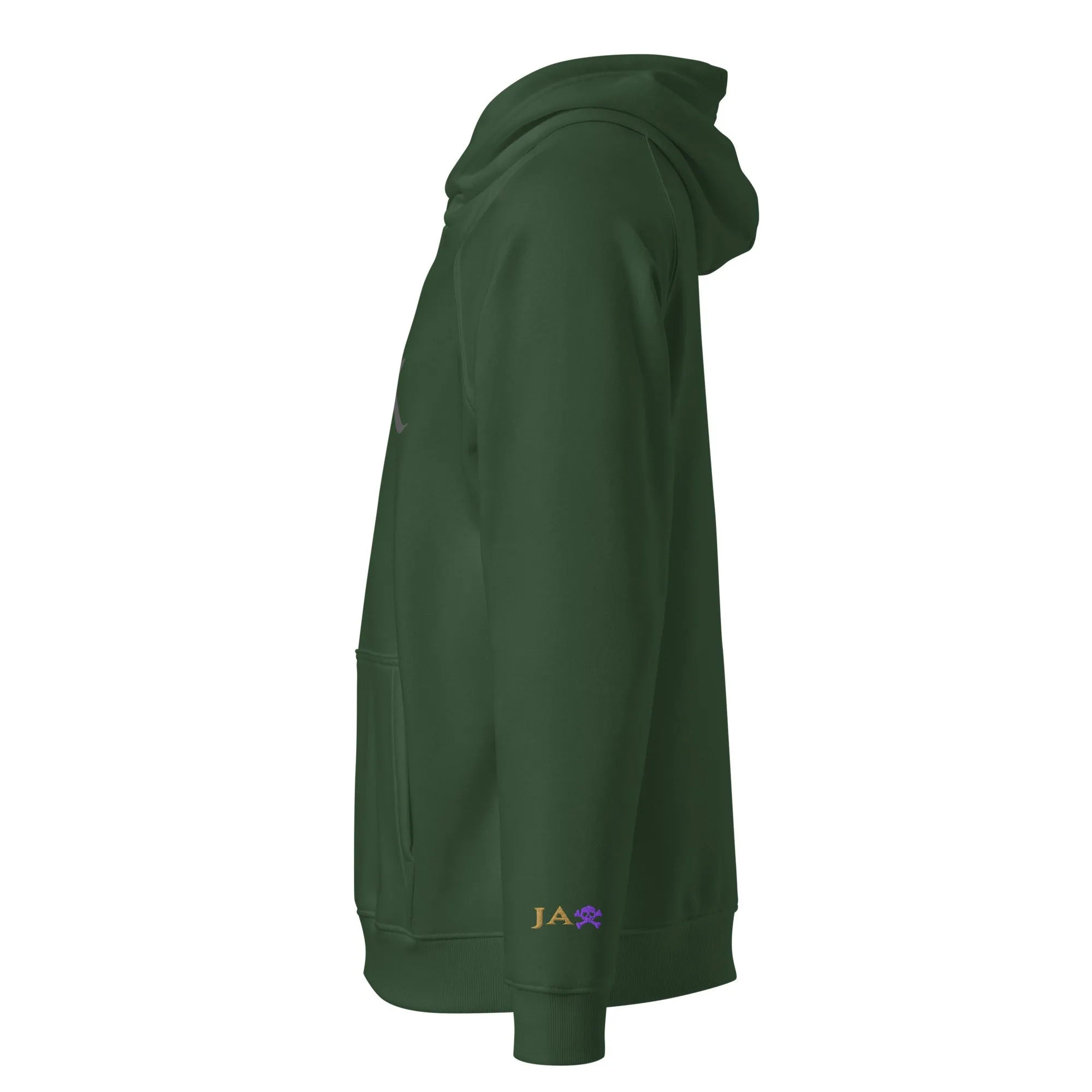 The “JAX” Hoodie | Volition Armament unisex eco raglan hoodie bottle green left 696d72be160ad scaled
