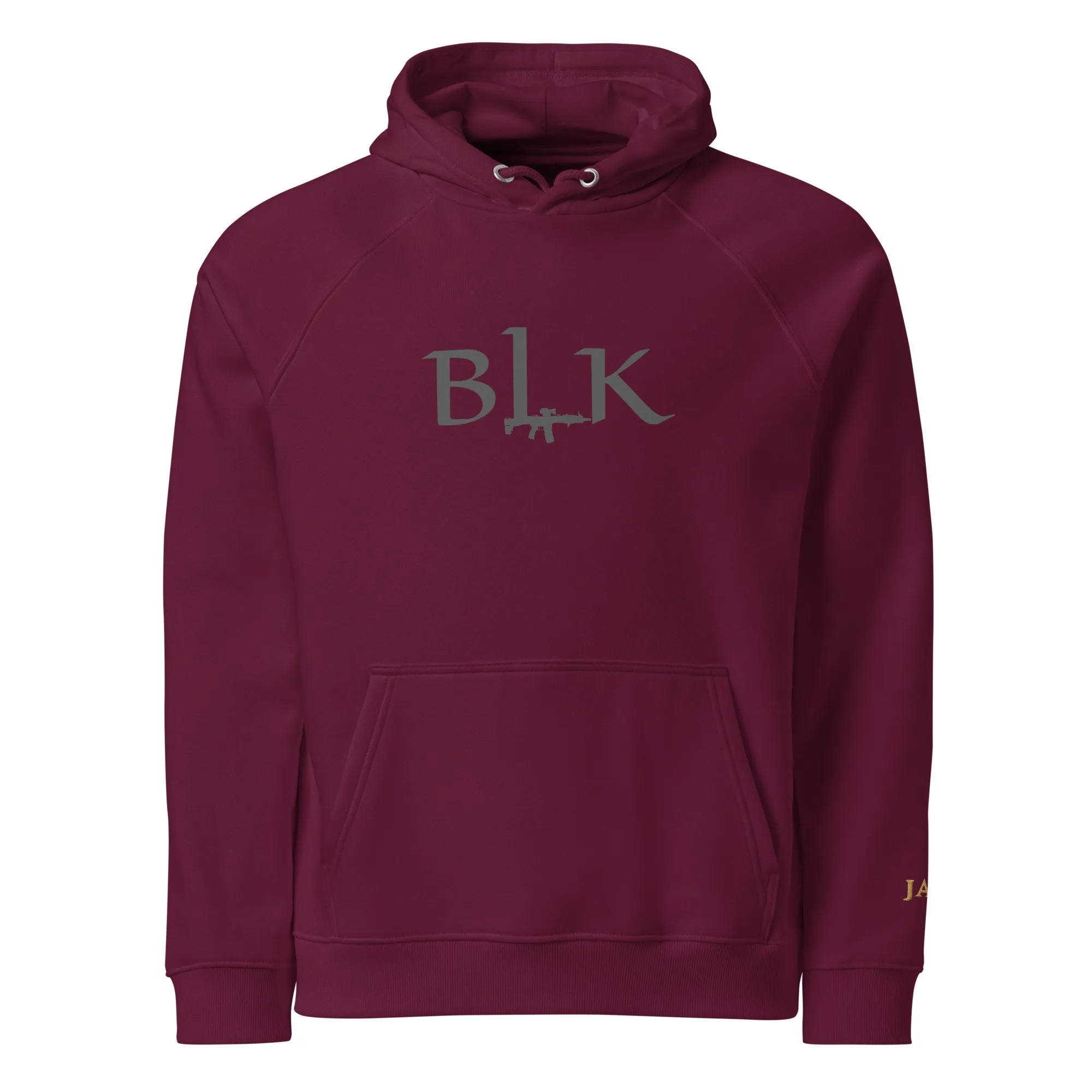 The “JAX” Hoodie | Volition Armament unisex eco raglan hoodie burgundy front 696d72be0d3a3 scaled