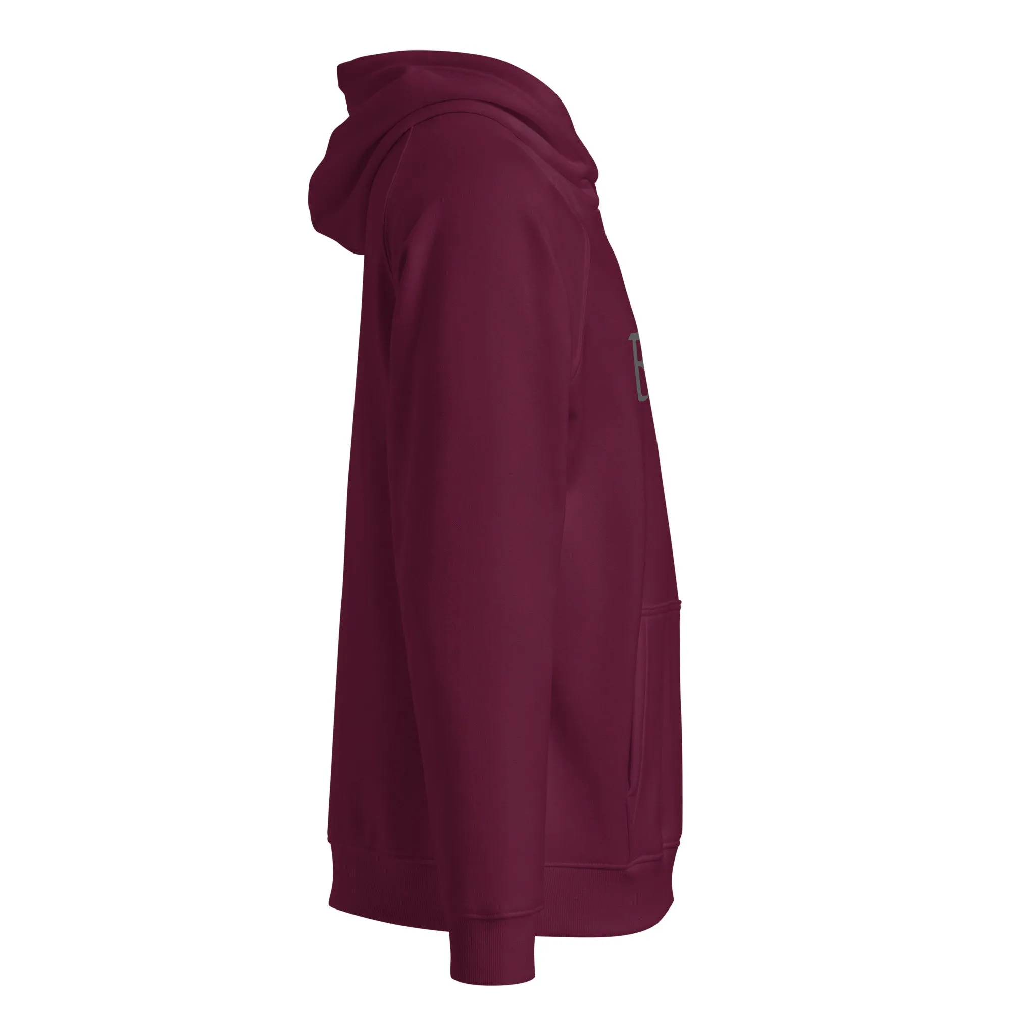 The “JAX” Hoodie | Volition Armament unisex eco raglan hoodie burgundy right 696d72be0e2b6 scaled