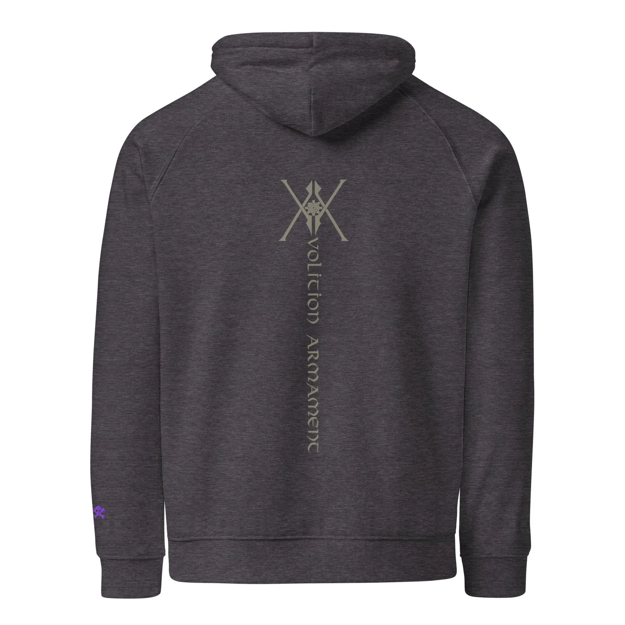 The “JAX” Hoodie | Volition Armament unisex eco raglan hoodie charcoal melange back 696d72be12b4e scaled