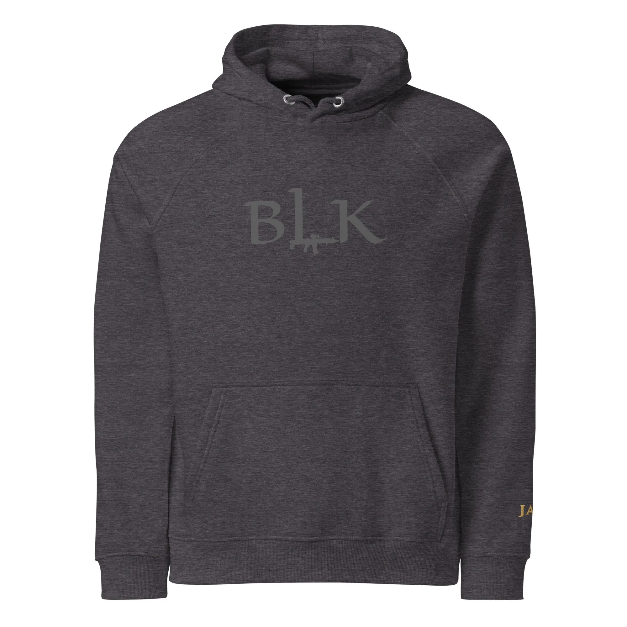 The “JAX” Hoodie | Volition Armament unisex eco raglan hoodie charcoal melange front 696d72be0f236 scaled