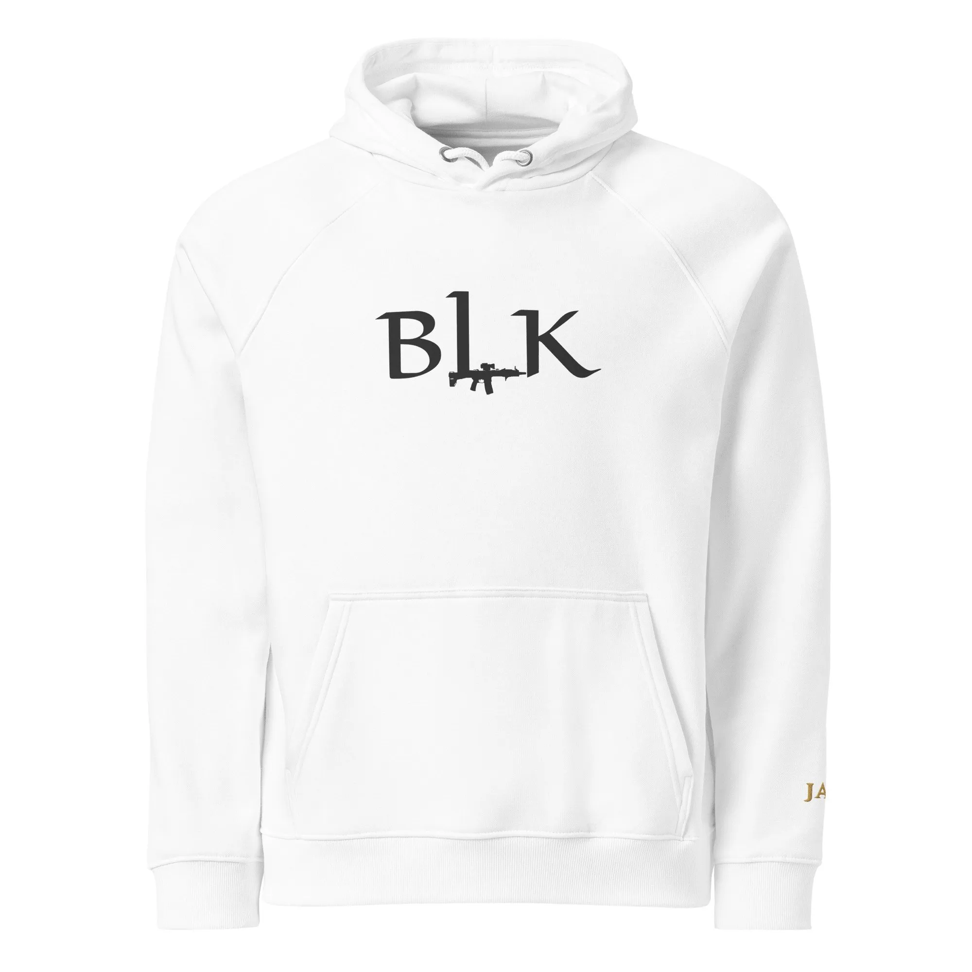 The “JAX” Hoodie | Volition Armament unisex eco raglan hoodie white front 696d72be19611 scaled