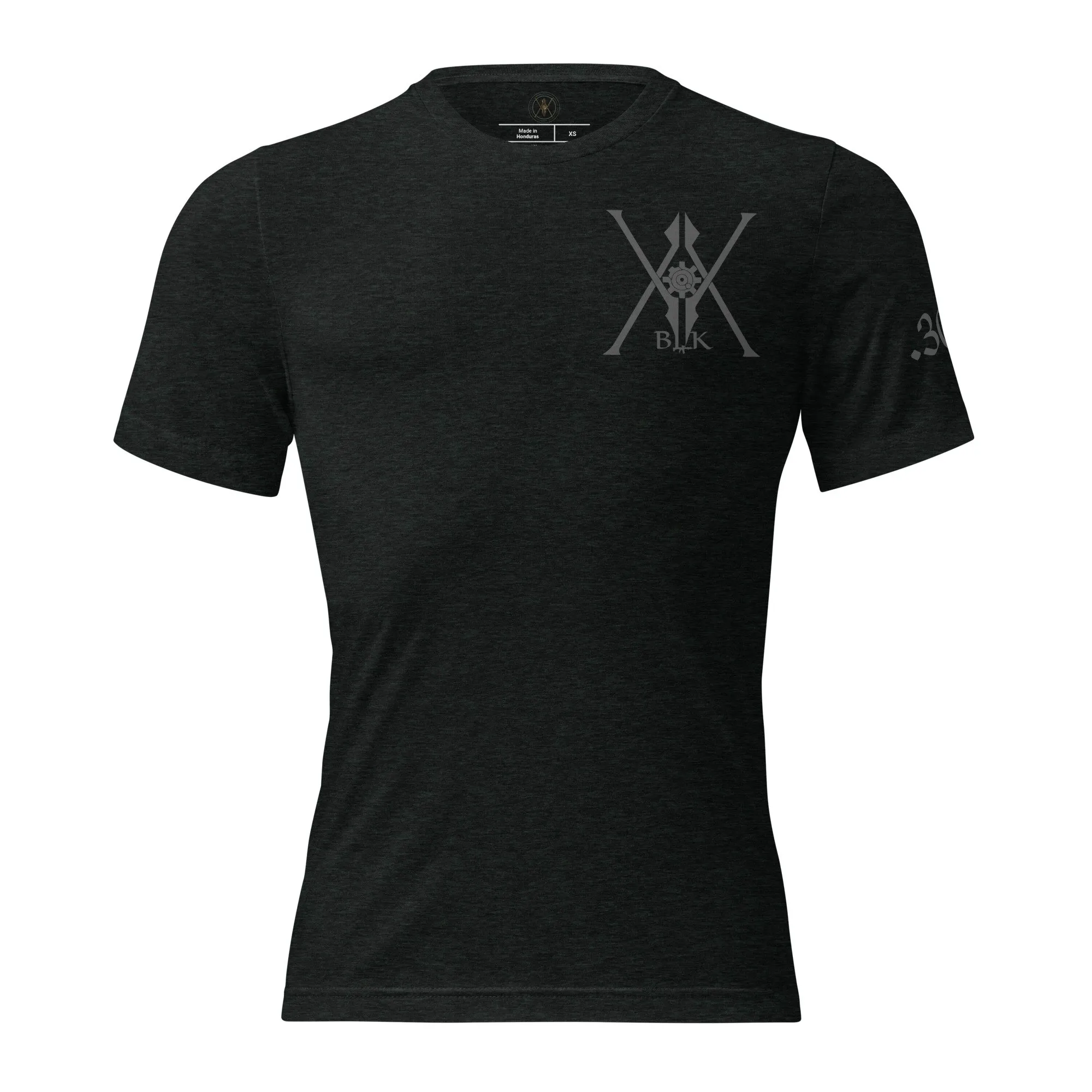 The “JAX” | Volition Armament unisex tri blend t shirt charcoal black triblend front 696c454ead693 scaled