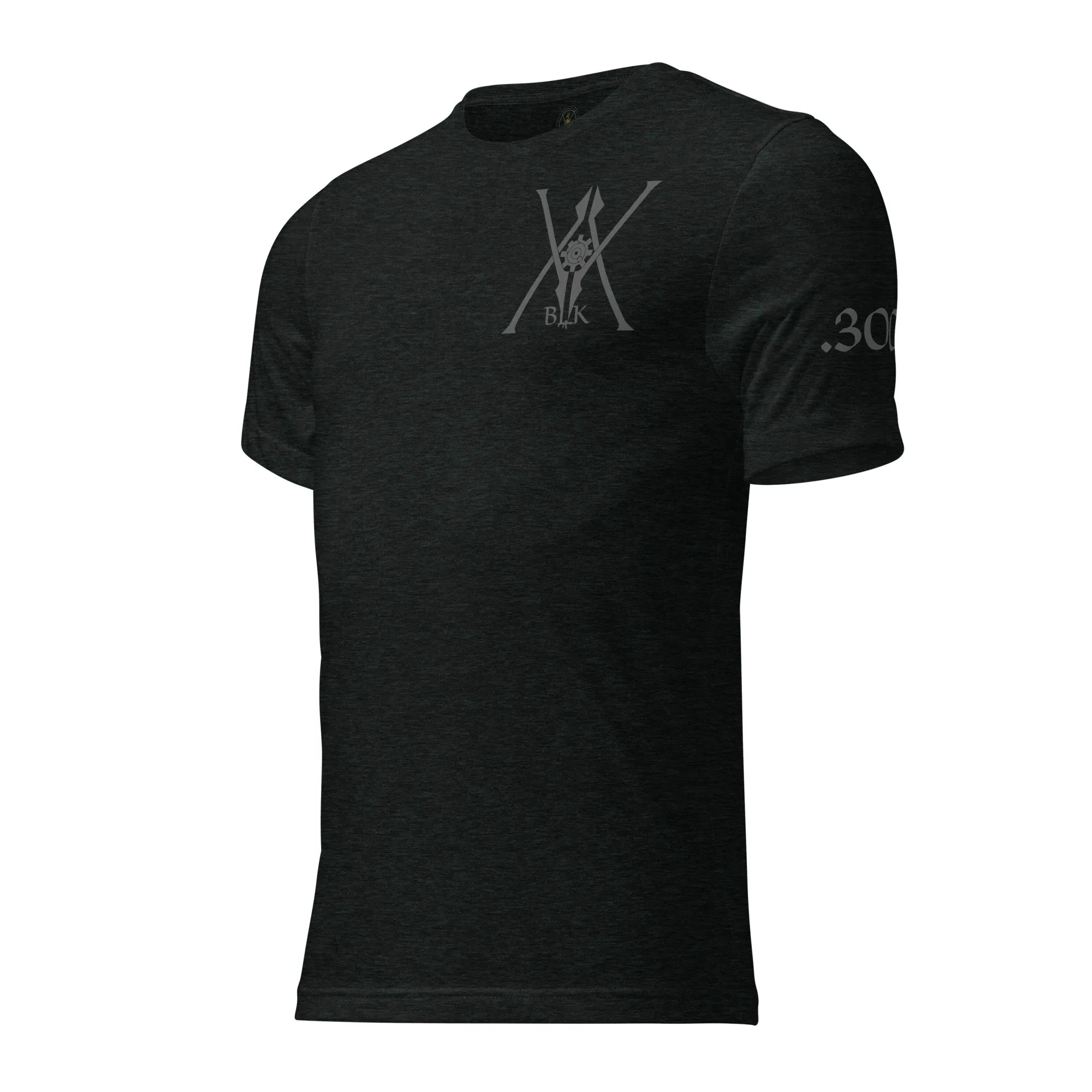 The “JAX” | Volition Armament unisex tri blend t shirt charcoal black triblend left front 696c454eaf8b1 scaled