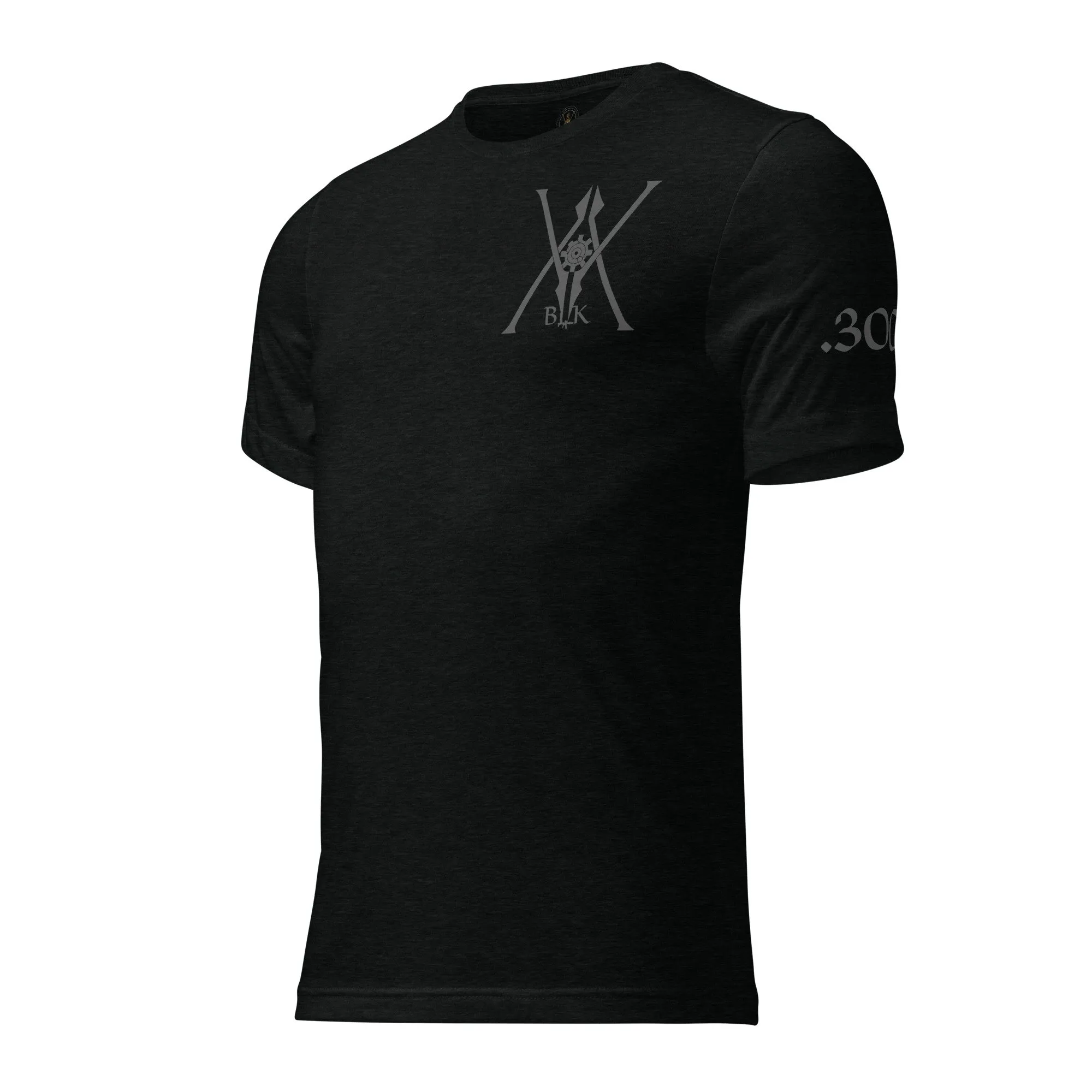The “JAX” | Volition Armament unisex tri blend t shirt solid black triblend left front 696c454eaac1d scaled