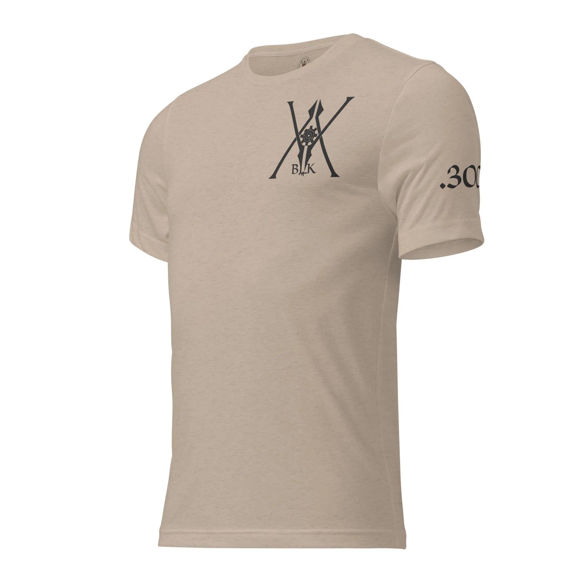 The “JAX” | Volition Armament unisex tri blend t shirt tan triblend left front 696c454f546df scaled