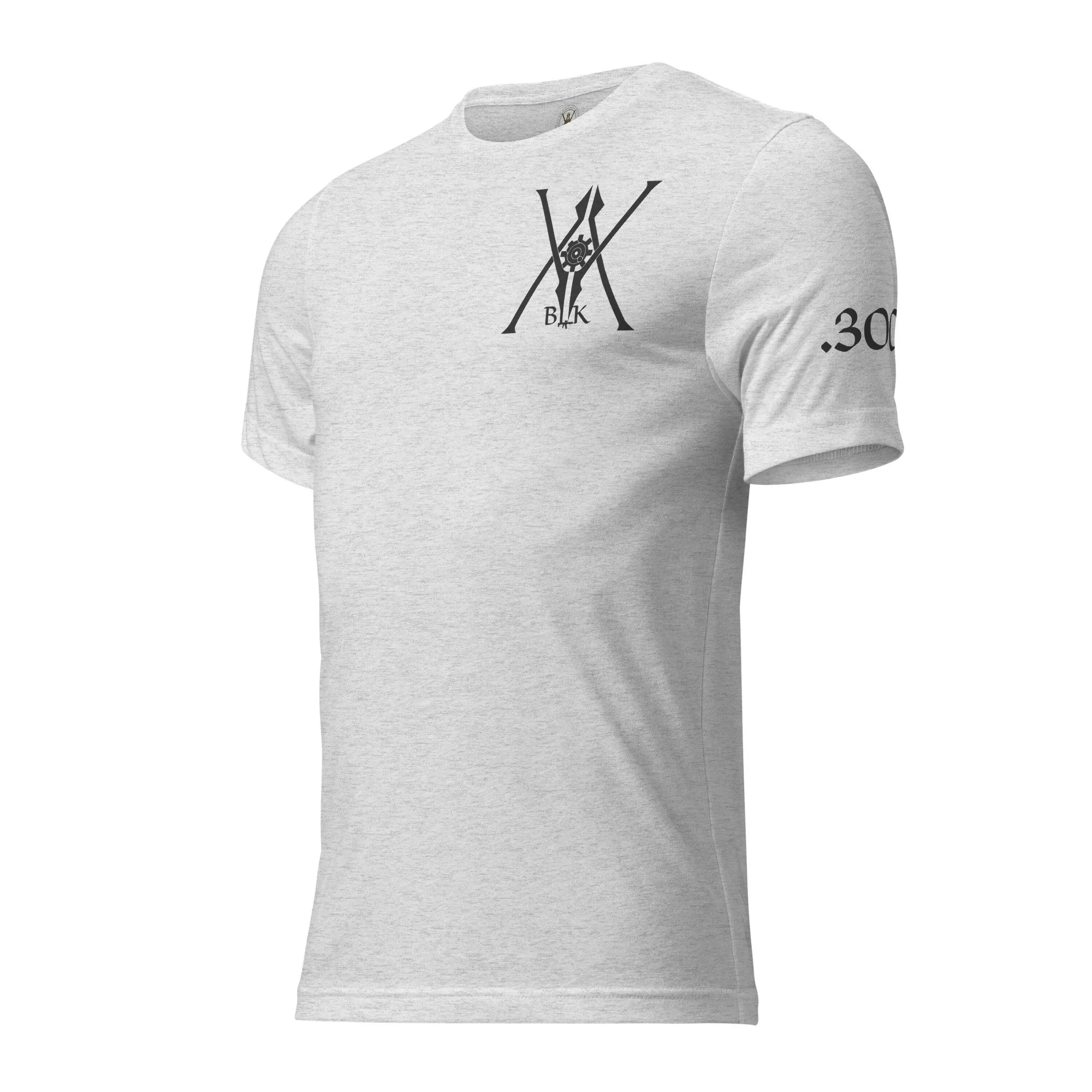 The “JAX” | Volition Armament unisex tri blend t shirt white fleck triblend left front 696c454f88c87 scaled