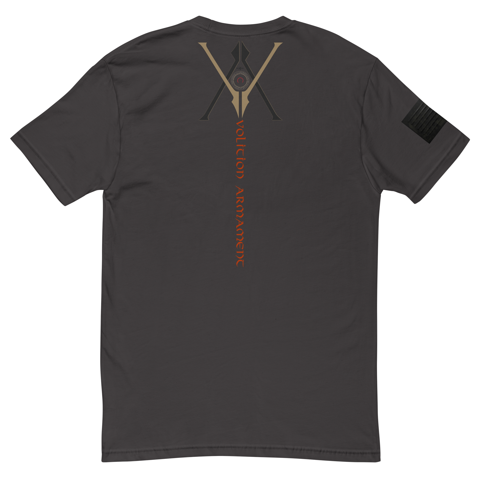BLK-Flag | Volition Armament mens fitted t shirt graphite black back 6aa3061a7f113