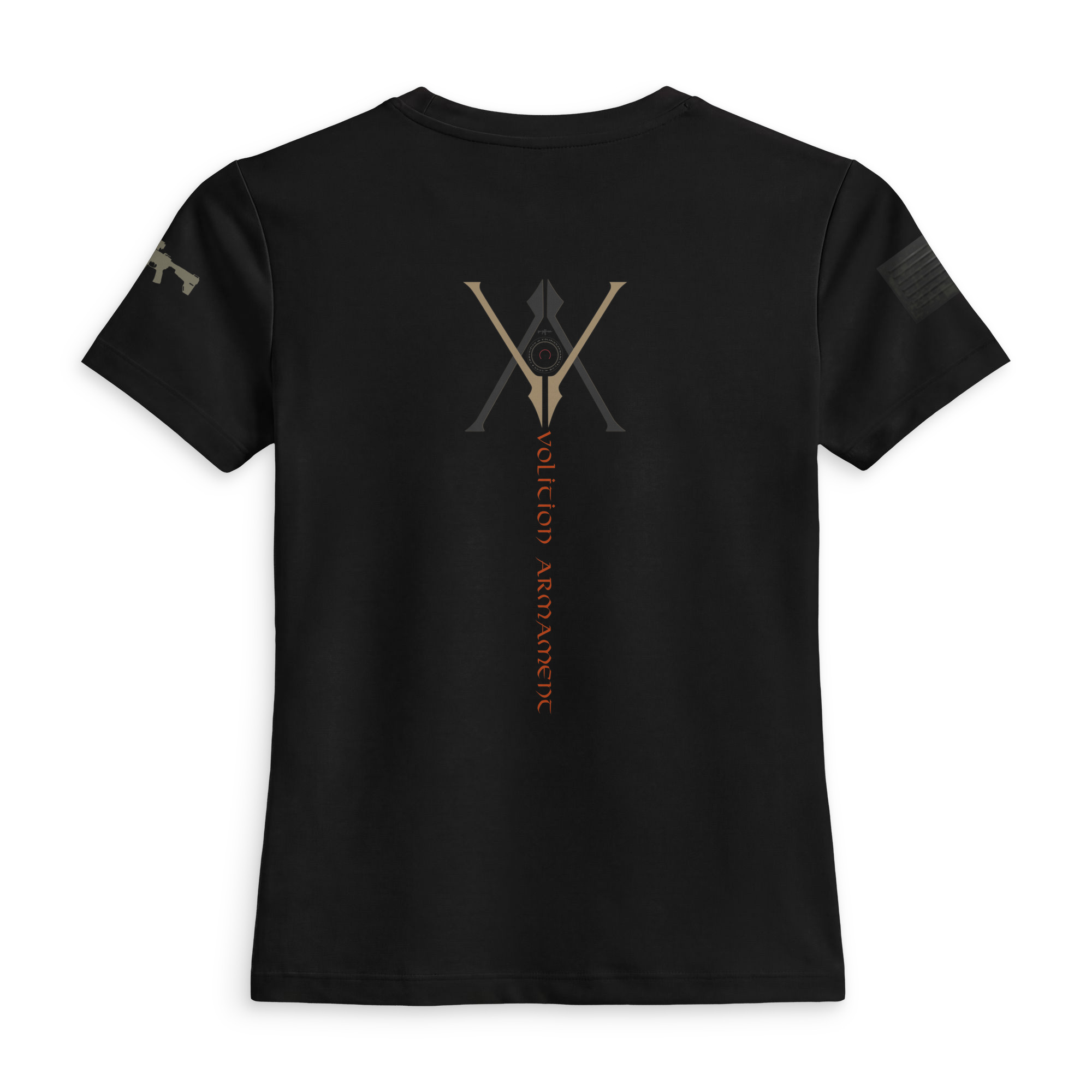 Women’s luxe fitted tee | Volition Armament womens luxe fitted tee black back 6aa2fe6b33ca8