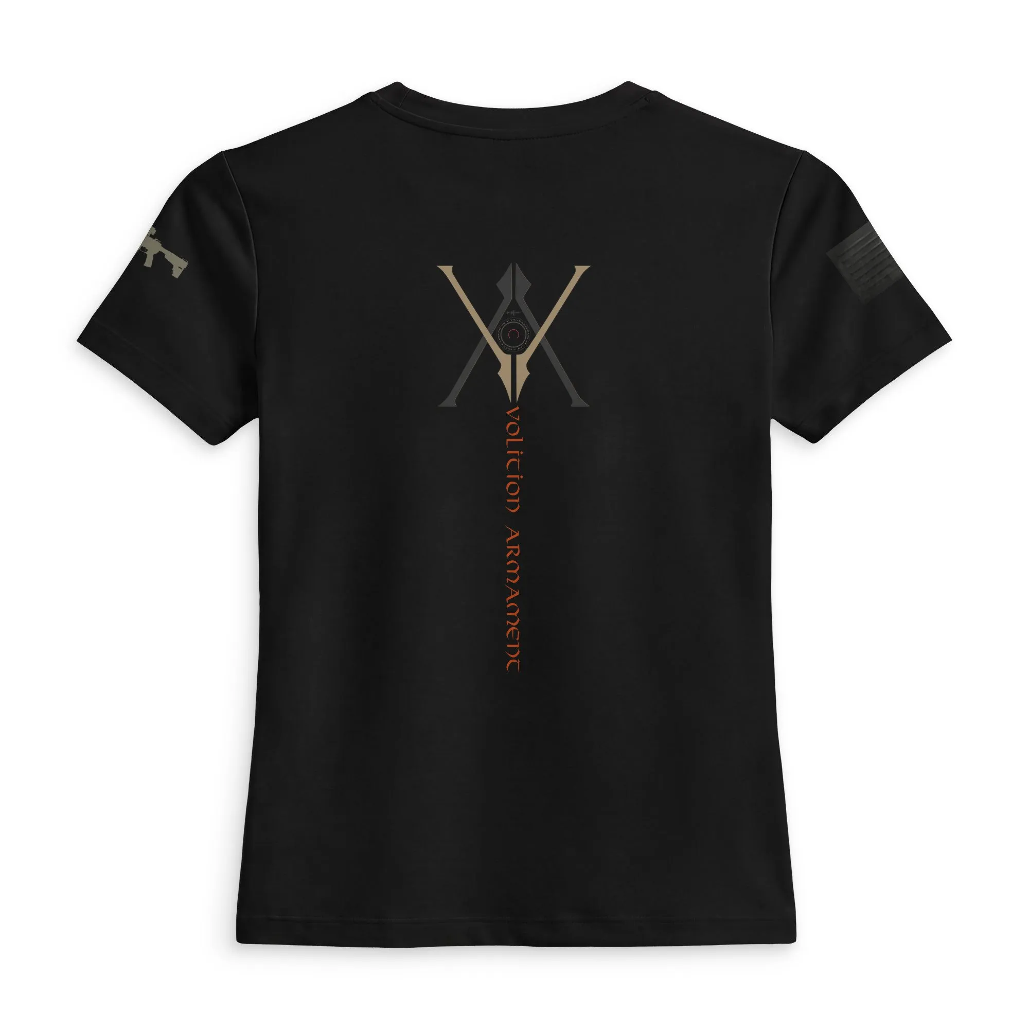 Women’s luxe fitted tee | Volition Armament womens luxe fitted tee black back 6aa2fe6b33ca8