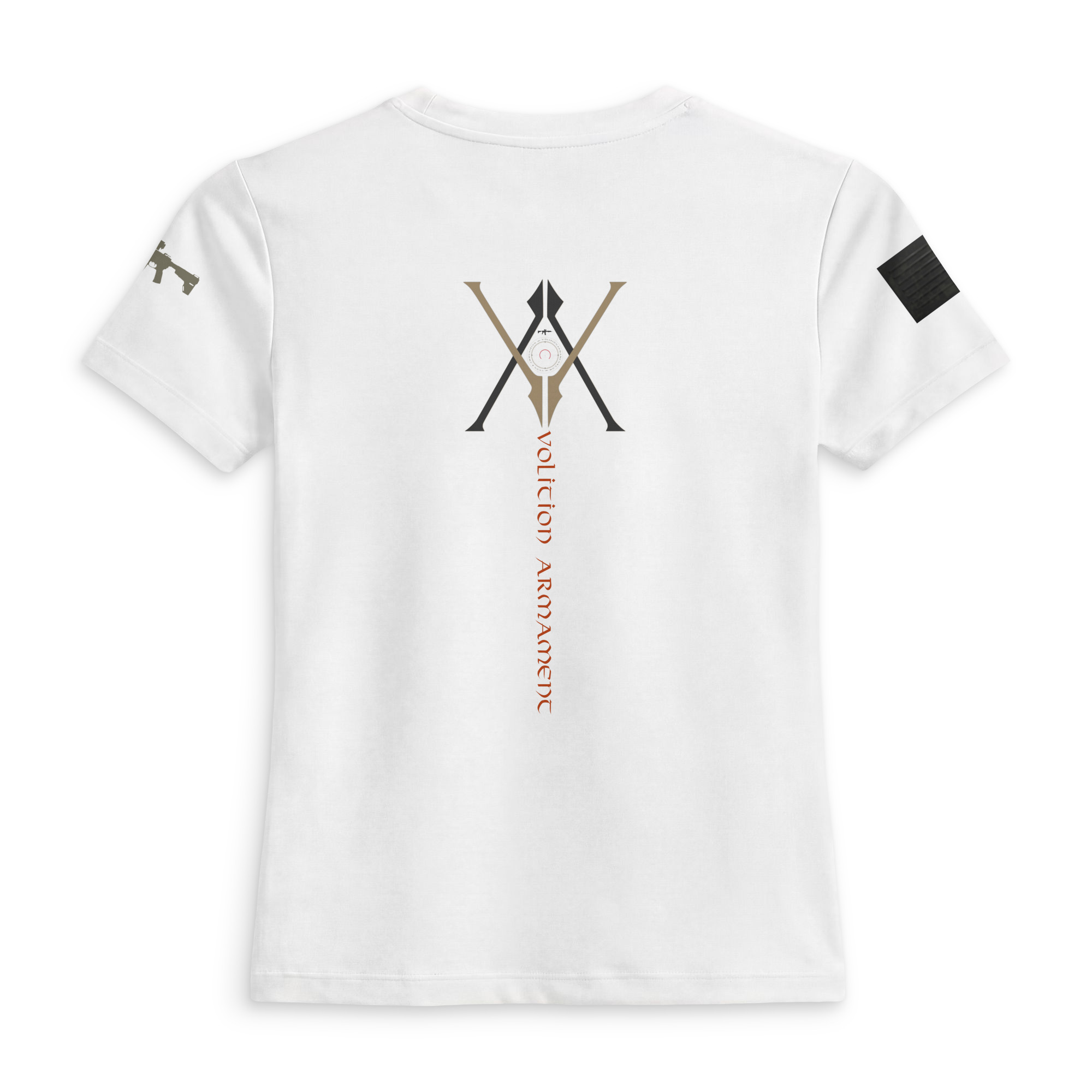 Women’s luxe fitted tee | Volition Armament womens luxe fitted tee white back 6aa2fe6b33eca