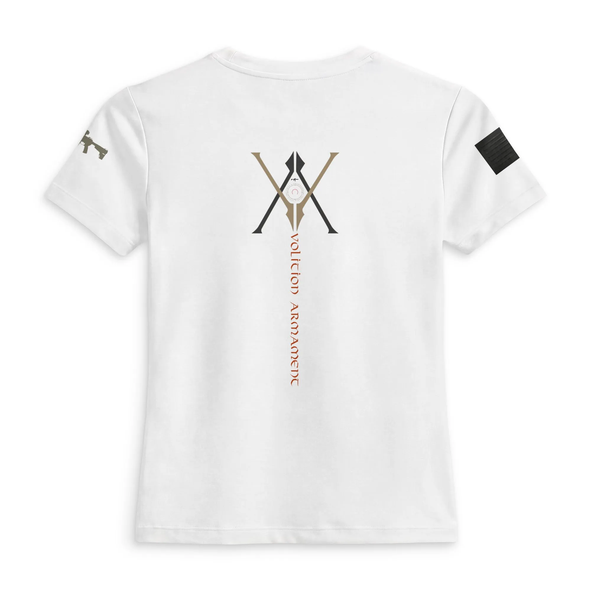 Women’s luxe fitted tee | Volition Armament womens luxe fitted tee white back 6aa2fe6b33eca